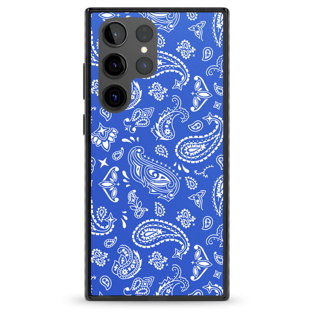 Blue Bandana Impact Phone Case for Samsung Galaxy S24 Ultra , Samsung Galaxy S23 Ultra, Samsung Galaxy S22 Ultra