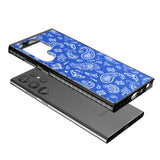 Blue Bandana Impact Phone Case for Samsung Galaxy S24 Ultra , Samsung Galaxy S23 Ultra, Samsung Galaxy S22 Ultra