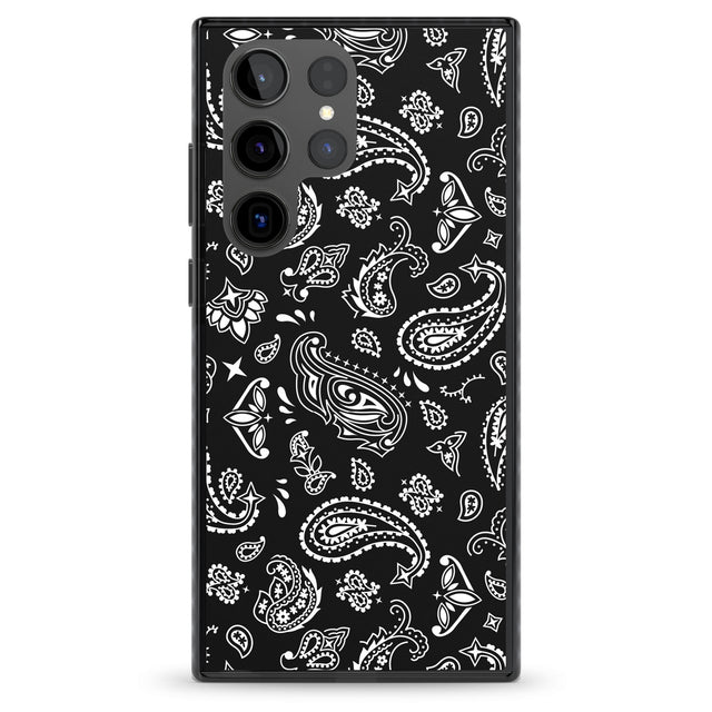 Black Bandana Impact Phone Case for Samsung Galaxy S24 Ultra , Samsung Galaxy S23 Ultra, Samsung Galaxy S22 Ultra