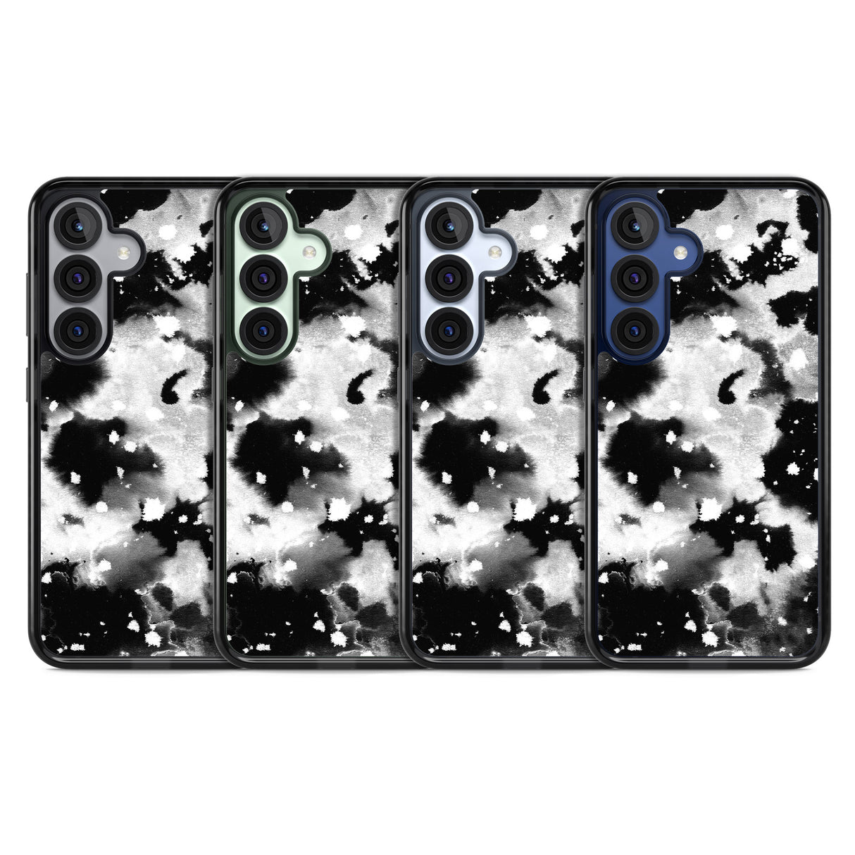 Black & White Acid Wash Tie-Dye Pattern