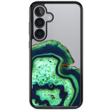 Neon Green & Blue Agate Crystal Transparent Design