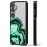 Neon Green & Blue Agate Crystal Transparent Design