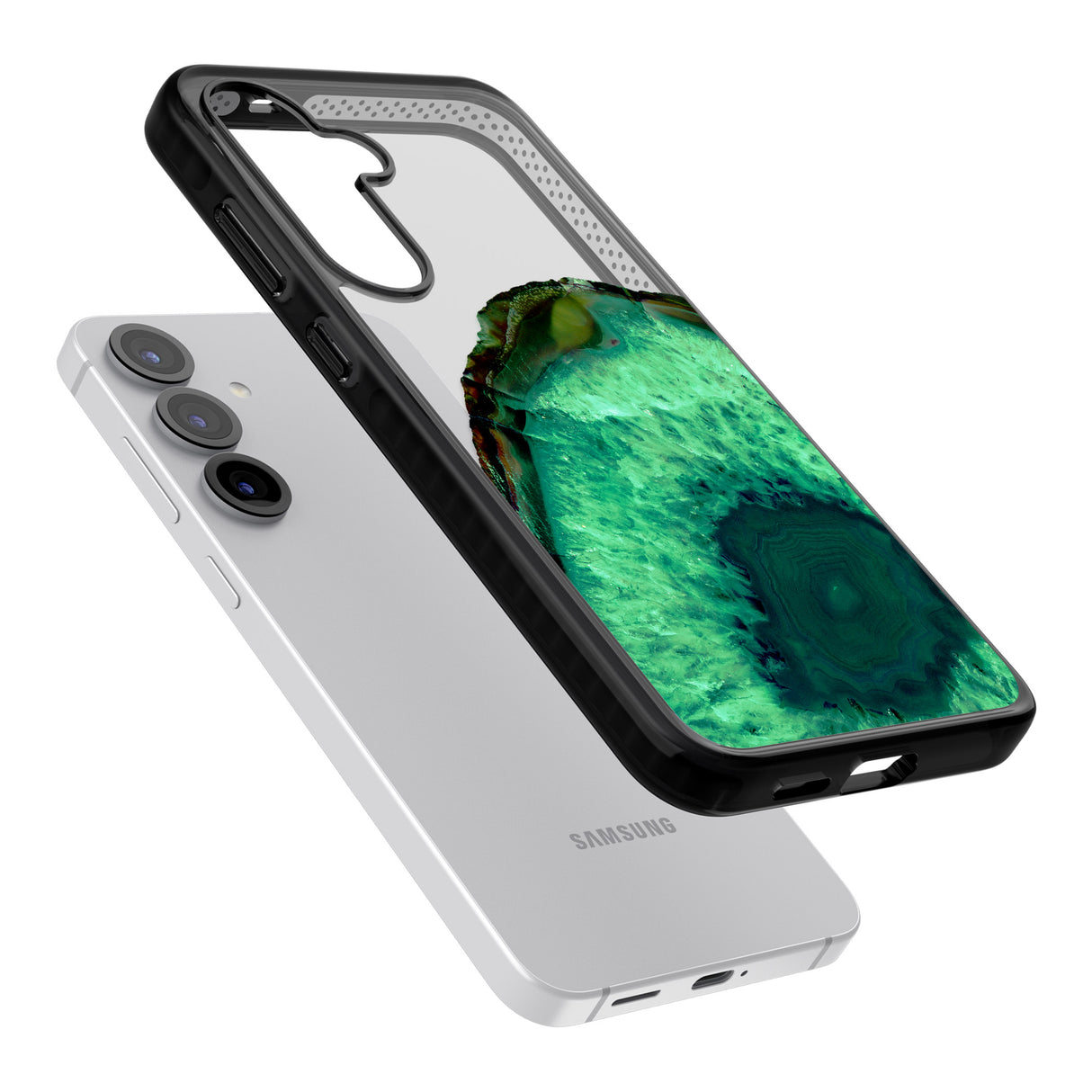 Emerald Green Gemstone Crystal Clear Design