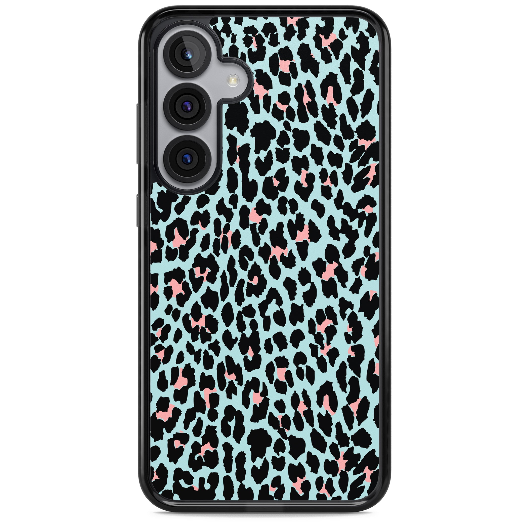 Pastel Blue & Pink Leopard Print