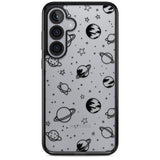 Cosmic Outer Space Design Black on Clear