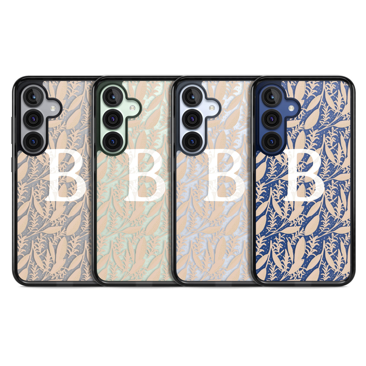 Personalised Subtle Monogram Abstract Floral