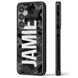 Personalised Vertical Name Black Camouflage