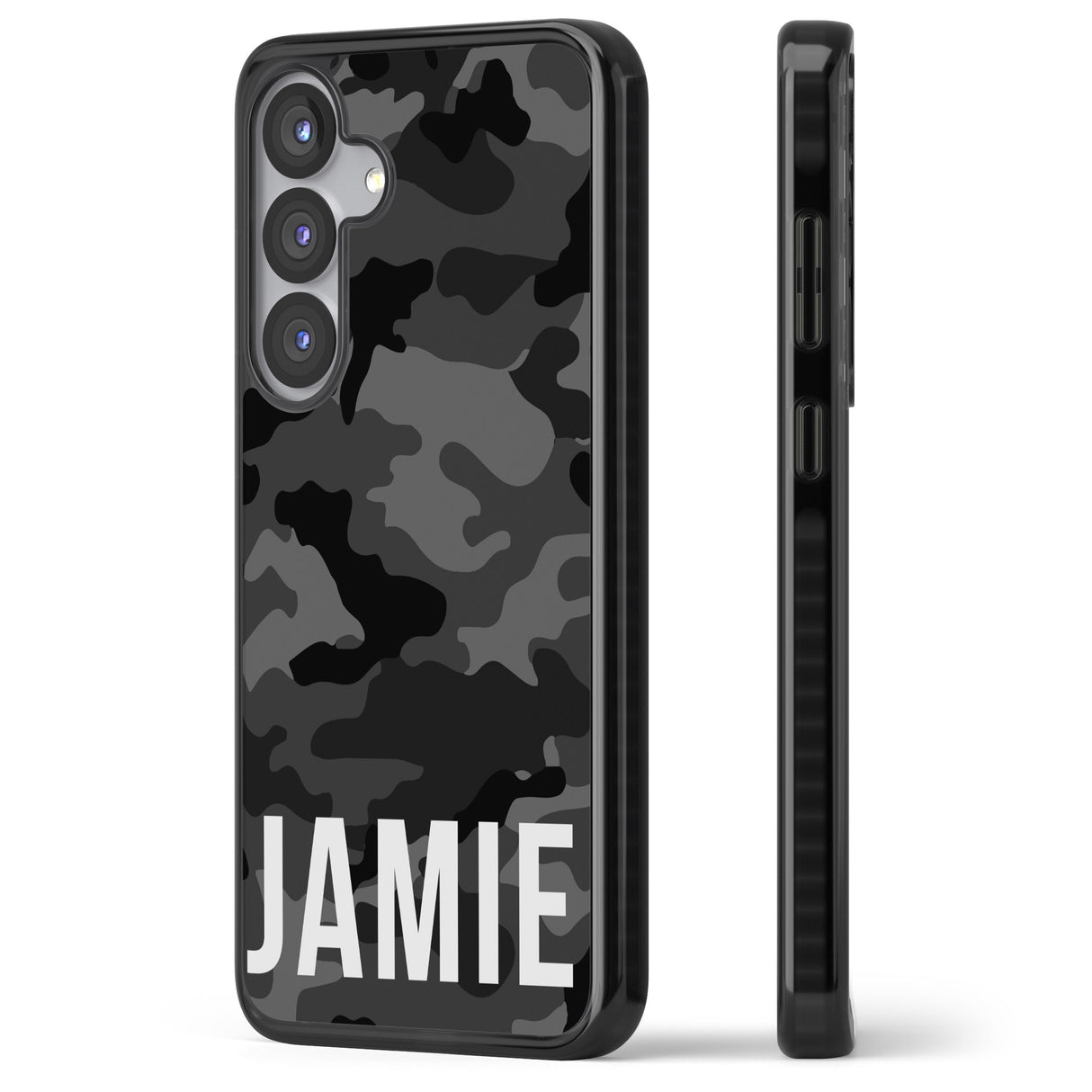 Personalised Horizontal Name Black Camouflage