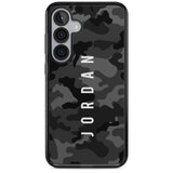 Personalised Small Vertical Name Black Camouflage