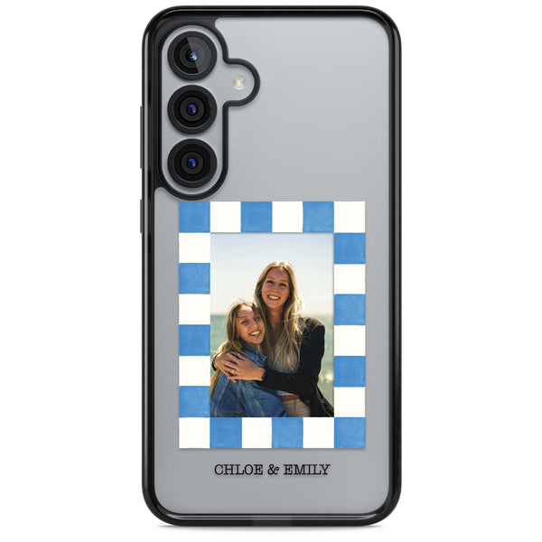 Personalised Blue Check Photo