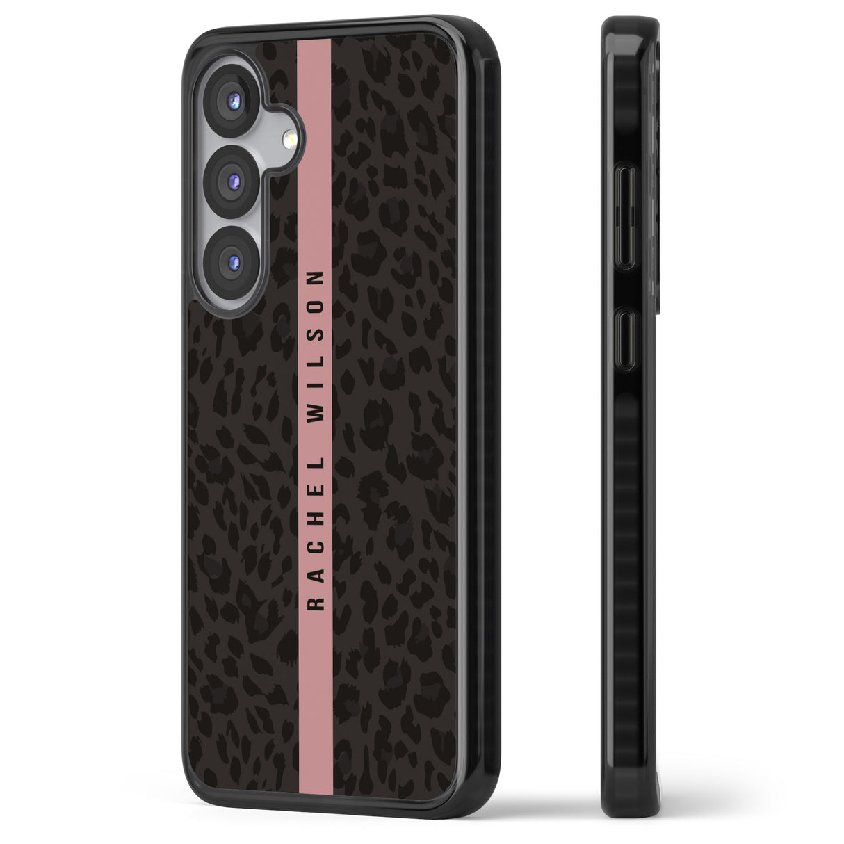 Personalised Pink Stripe Leopard Pattern