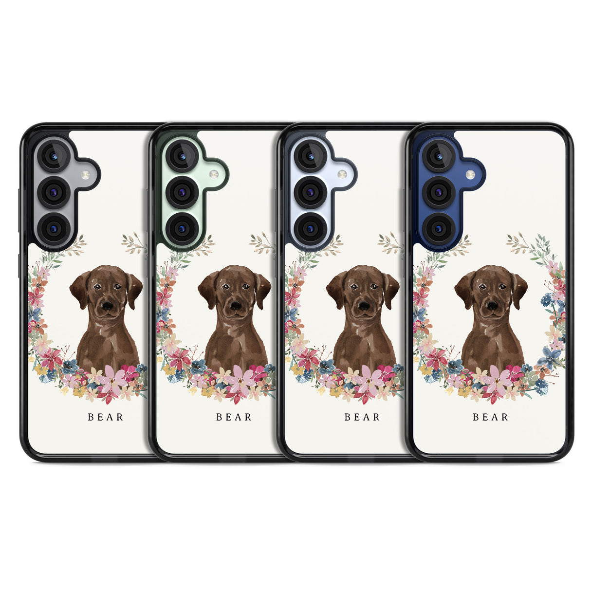 Personalised Chocolate Lab - Watercolour Dog Portrait