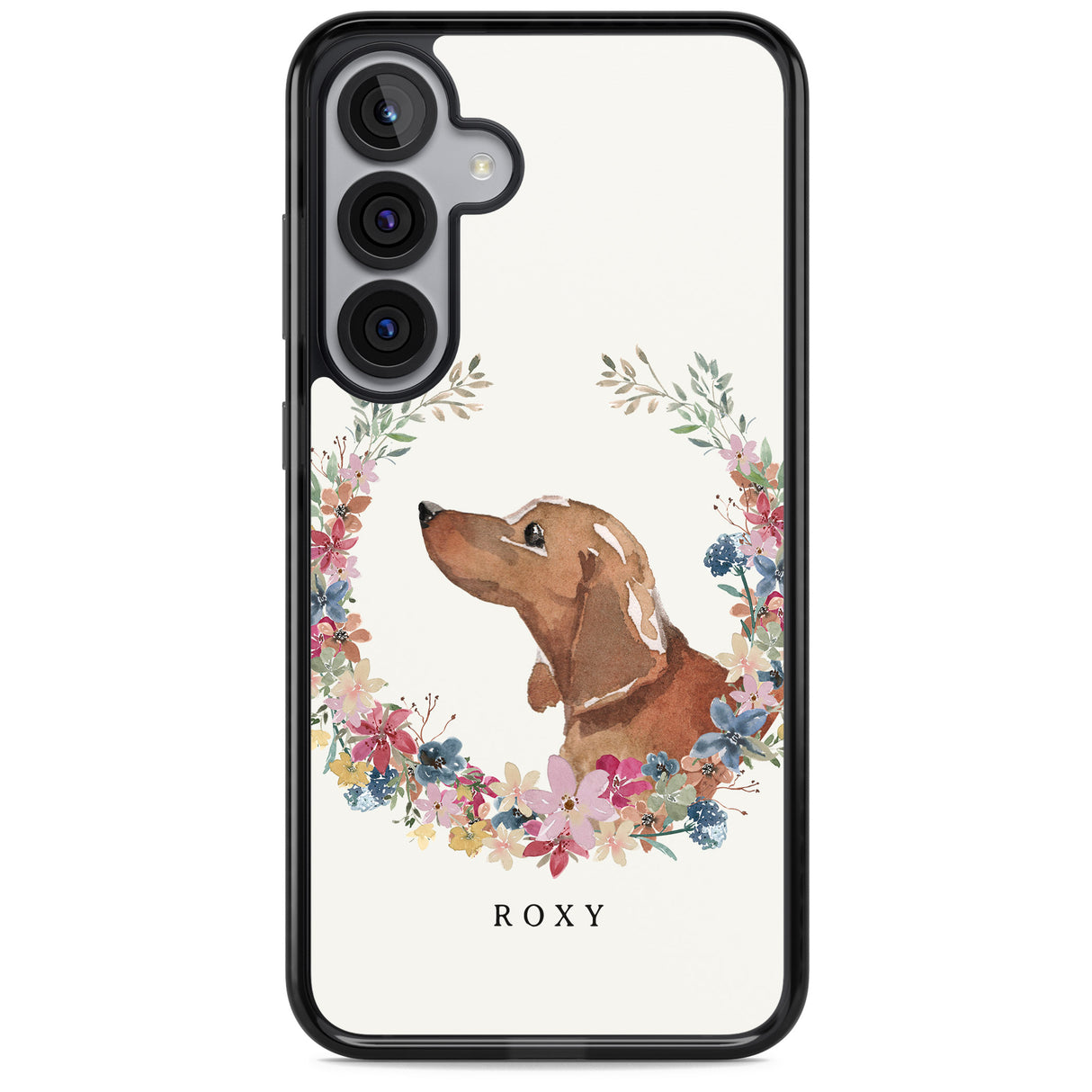 Personalised Tan Dachshund - Watercolour Dog Portrait