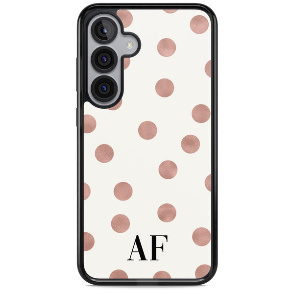 Personalised Rose Gold Dots & Initials
