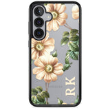 Personalised Clear Vintage Floral Cream Anemones