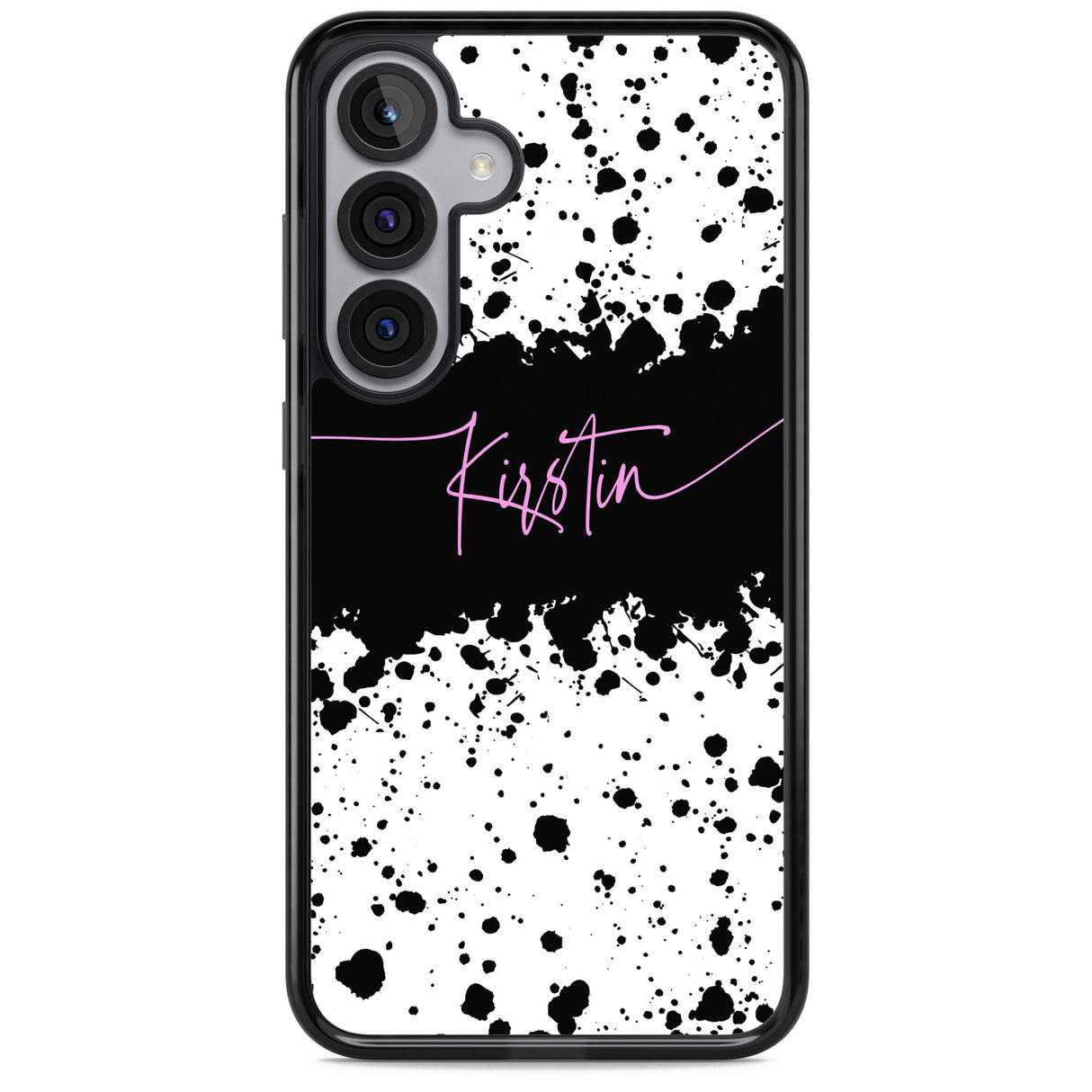 Personalised Black & White Paint Splatters