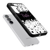 Personalised Black & White Paint Splatters