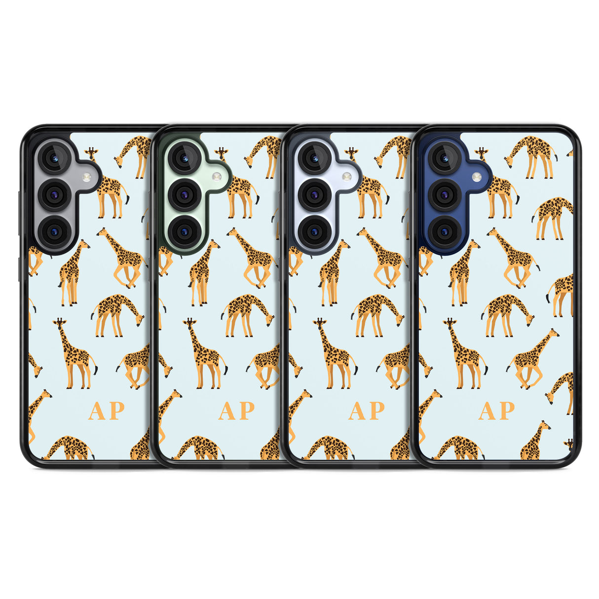 Personalised Safari Giraffe Pattern on Blue