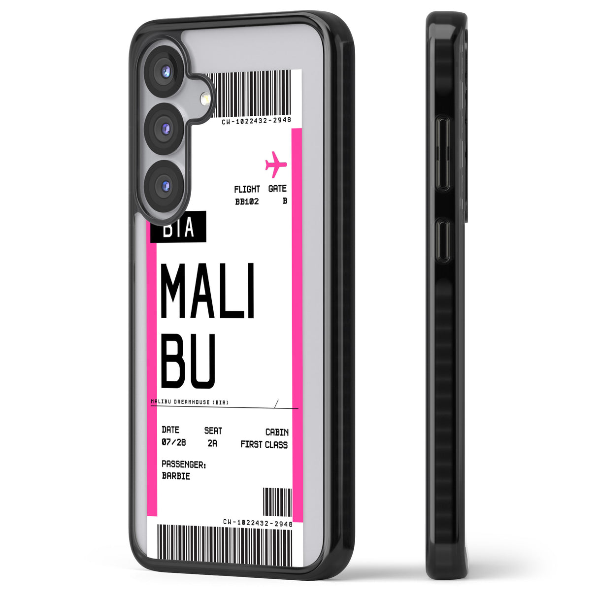 Personalised Pink Malibu Boarding Pass