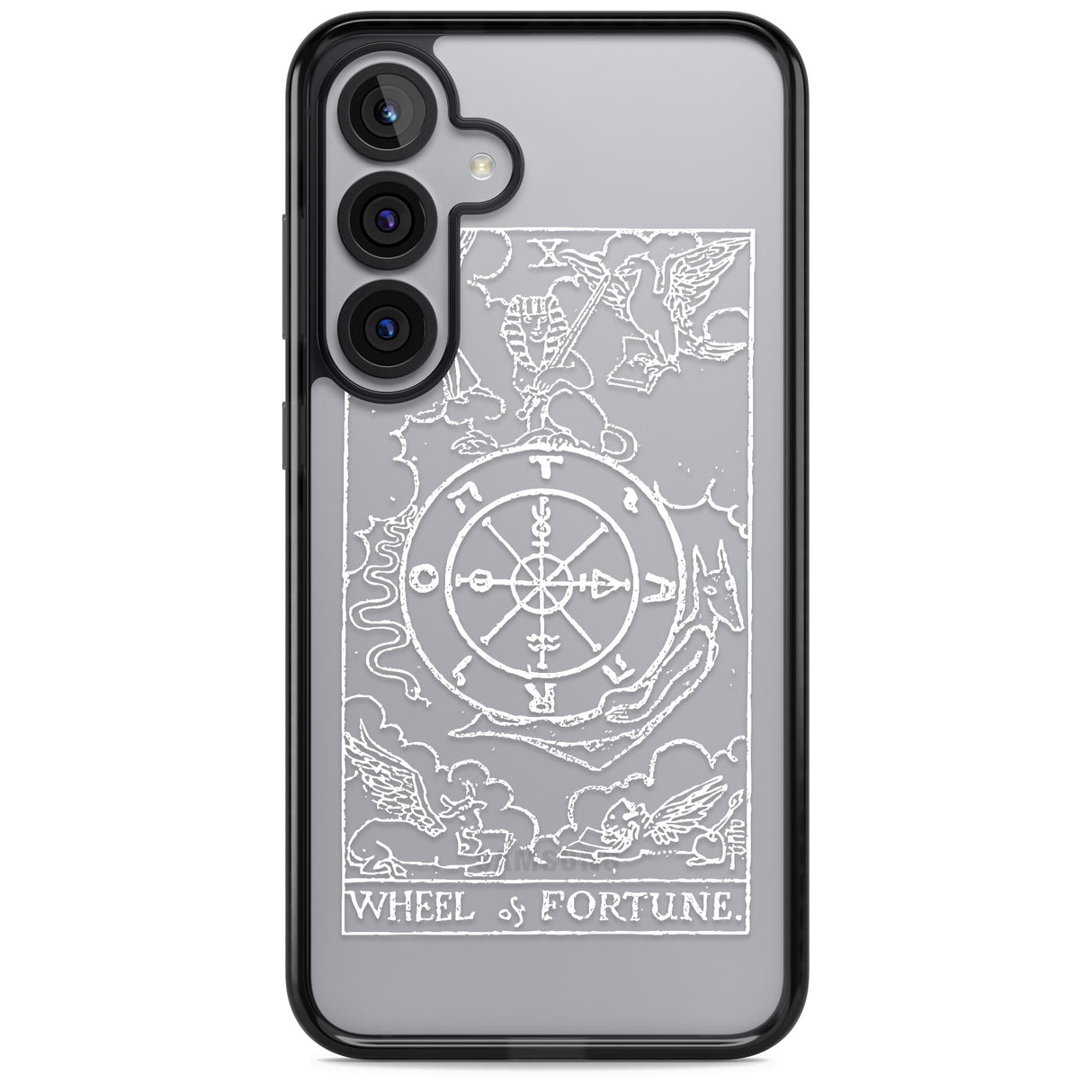 Personalised Wheel of Fortune Tarot Card - White Transparent