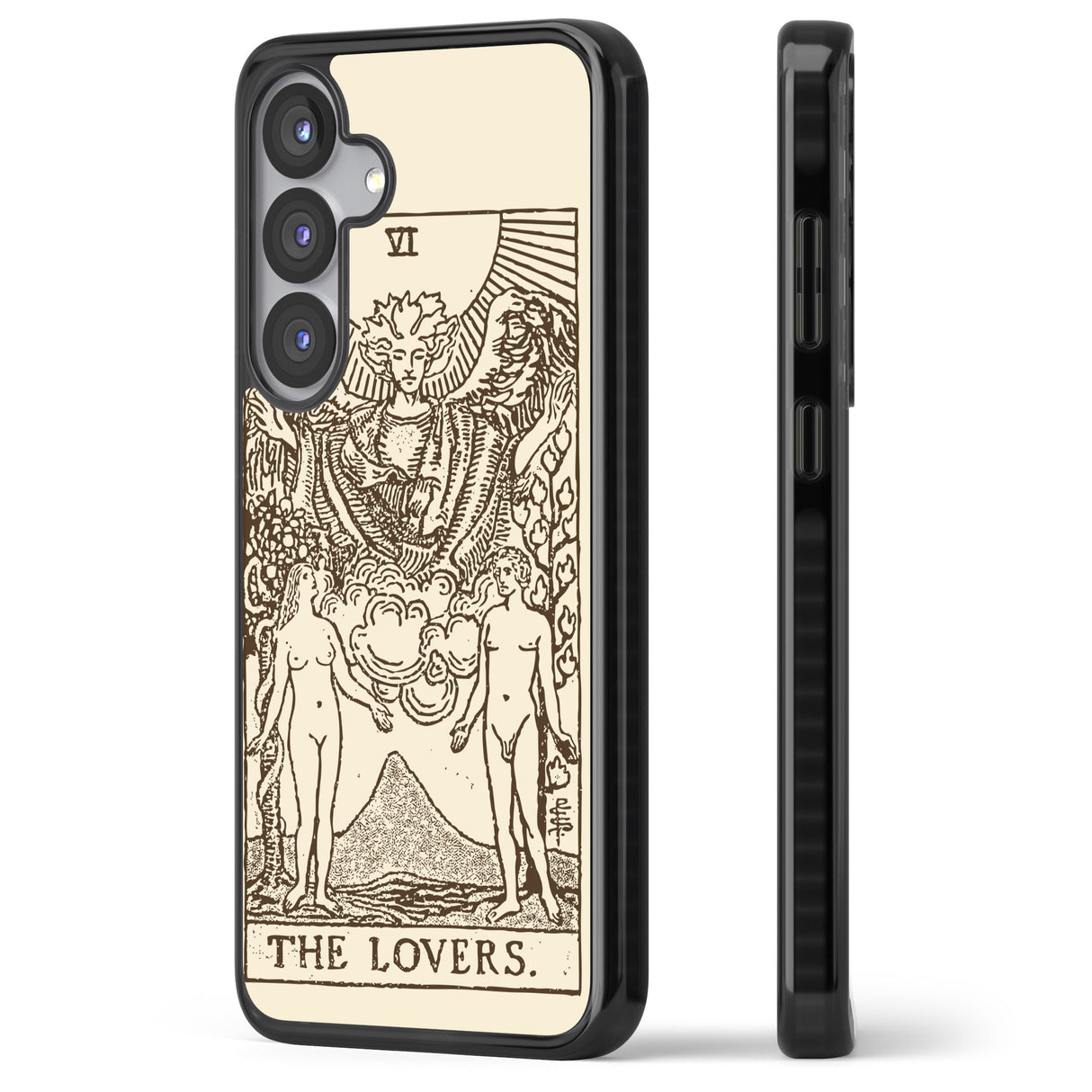 Personalised The Lovers Tarot Card - Solid Cream