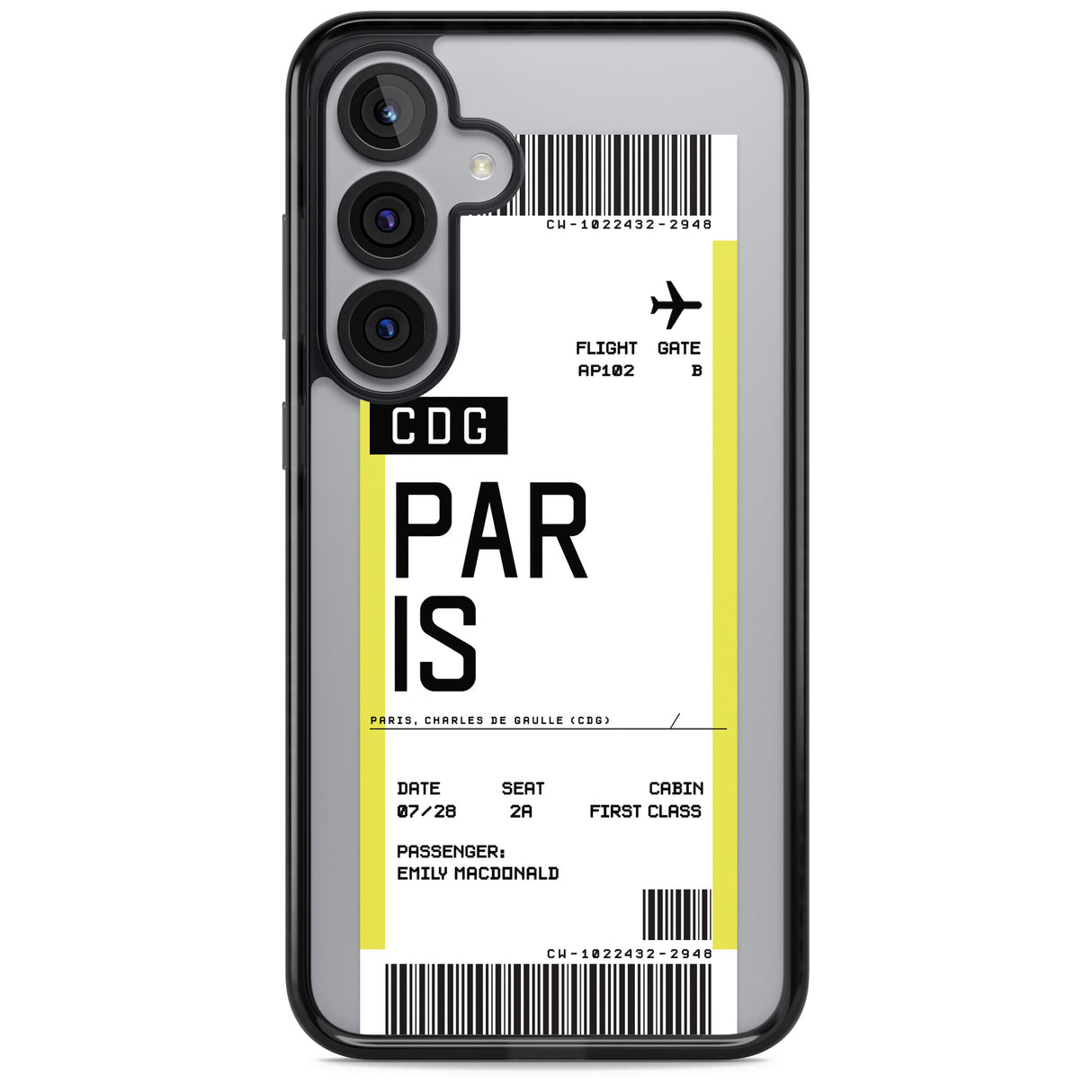 Personalised Paris Boarding Pass