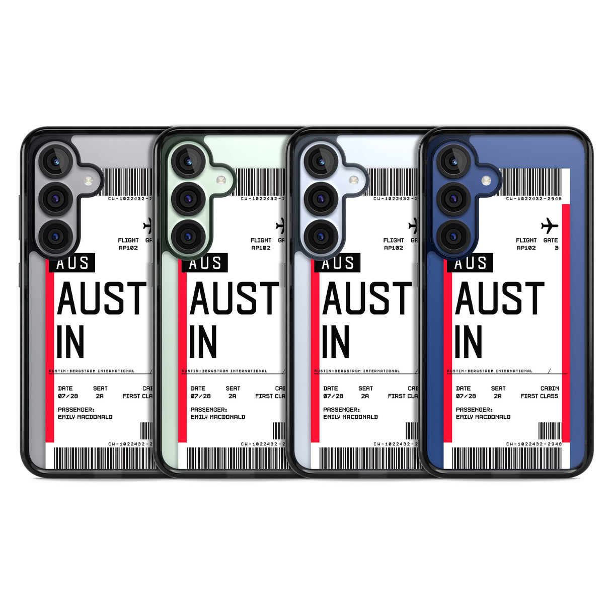 Personalised Austin Boarding Pass