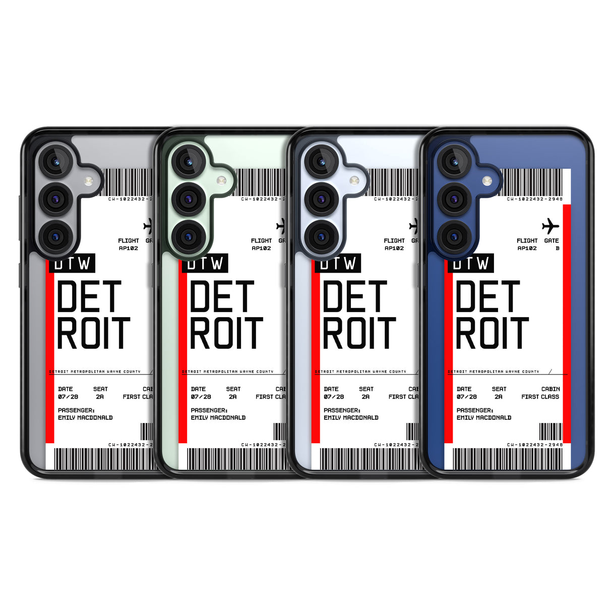 Personalised Detroit Boarding Pass