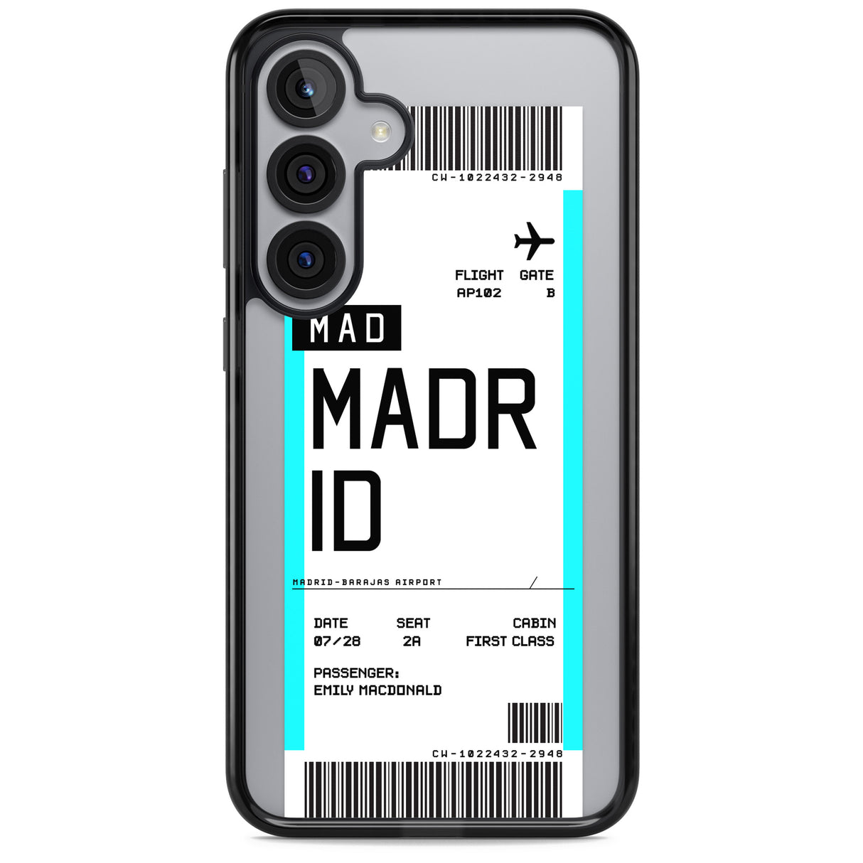 Personalised Madrid Boarding Pass