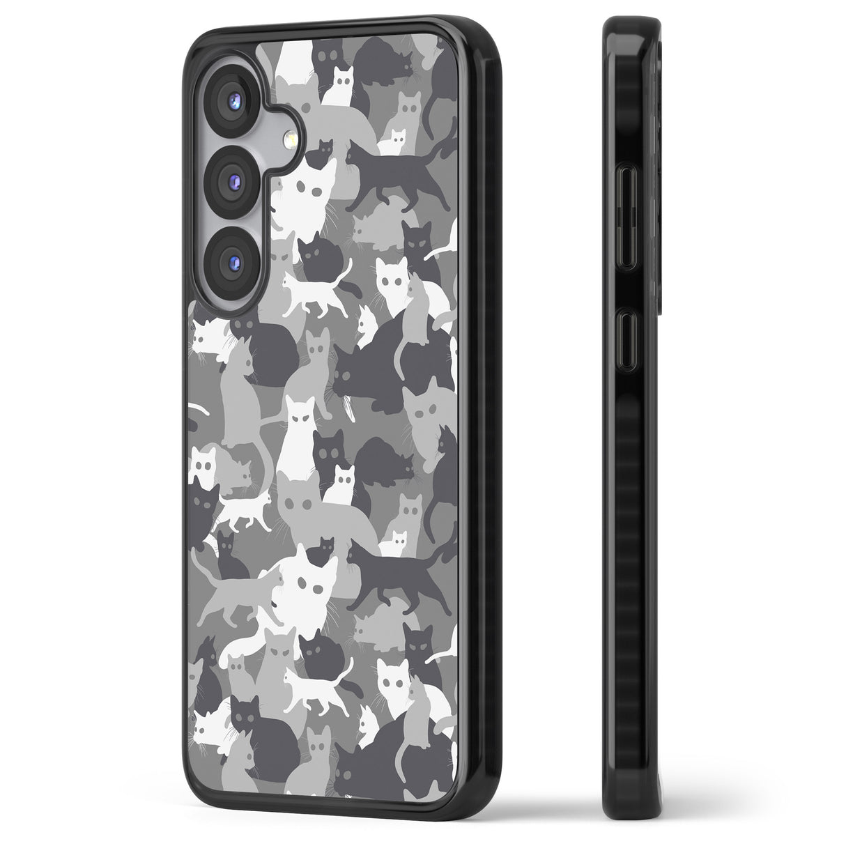 Dark Grey Cat Camouflage Pattern