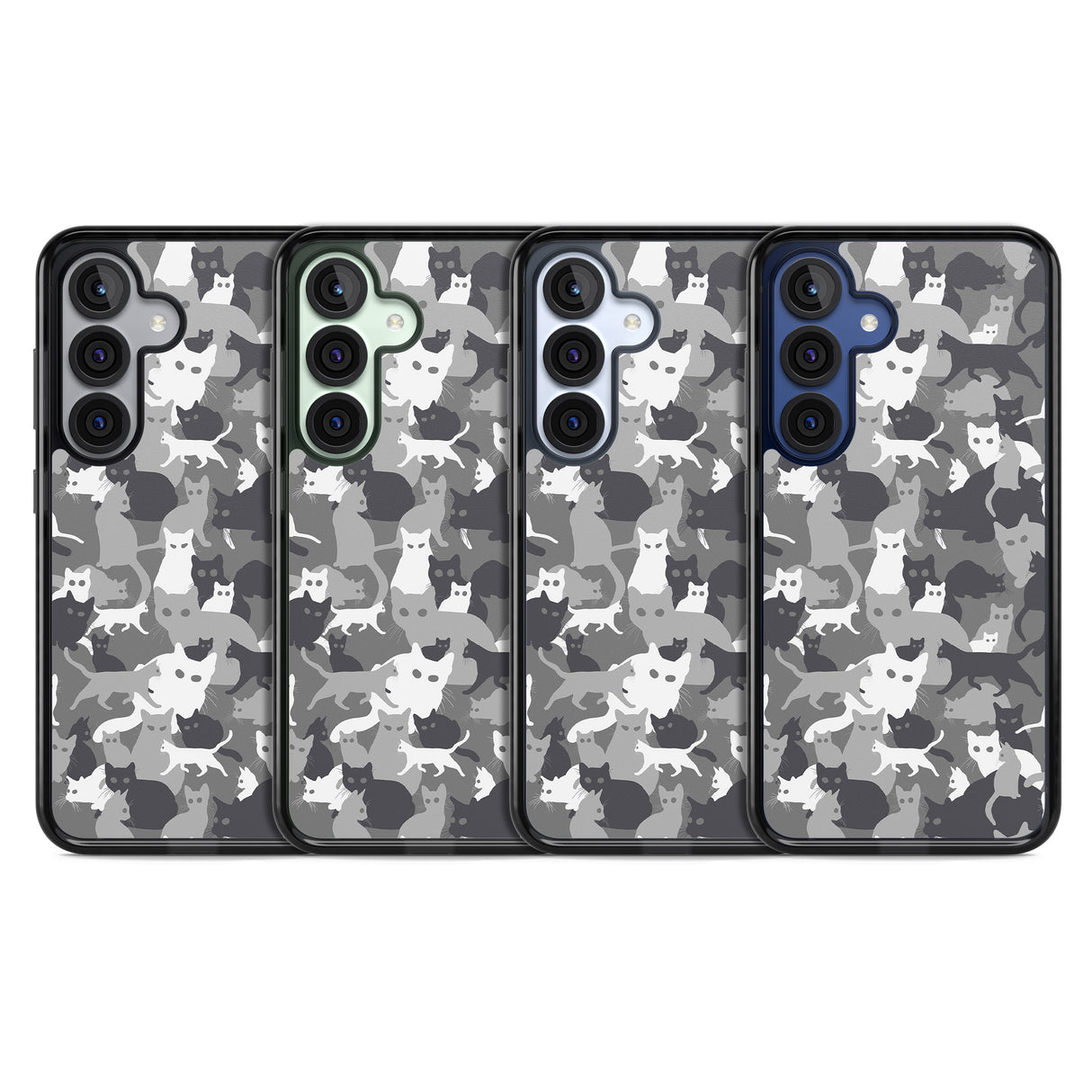 Dark Grey Cat Camouflage Pattern