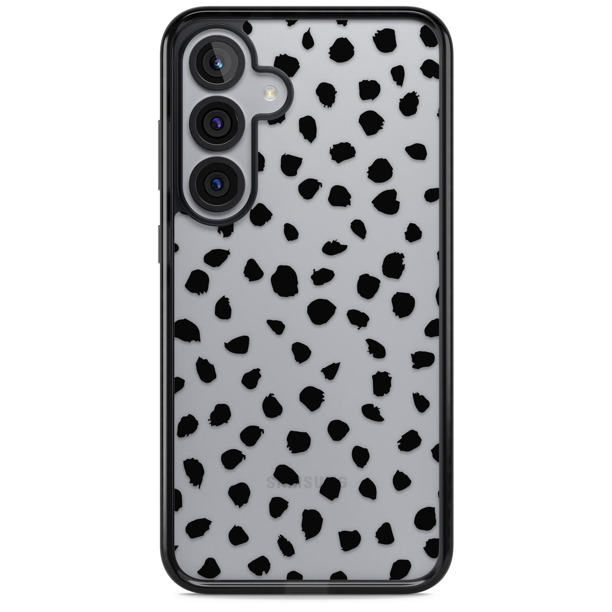 Black on Transparent Dalmatian Polka Dot Spots