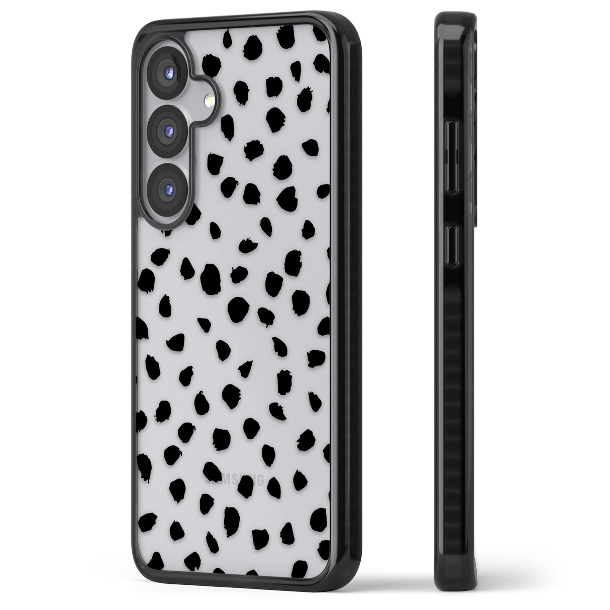 Black on Transparent Dalmatian Polka Dot Spots