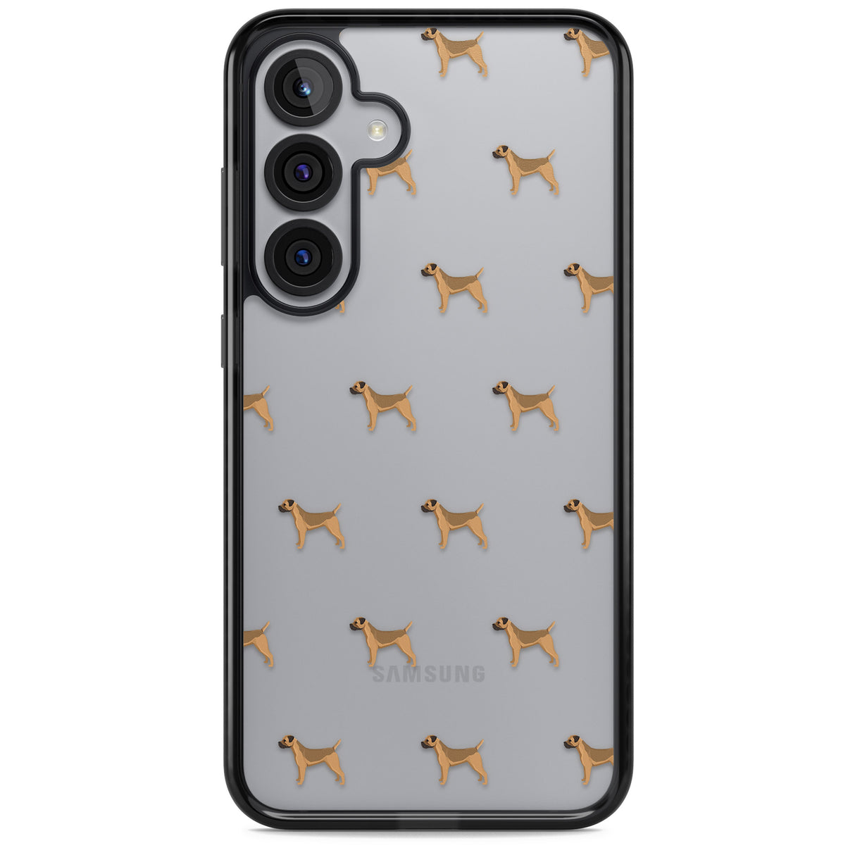 Border Terrier Dog Pattern Clear