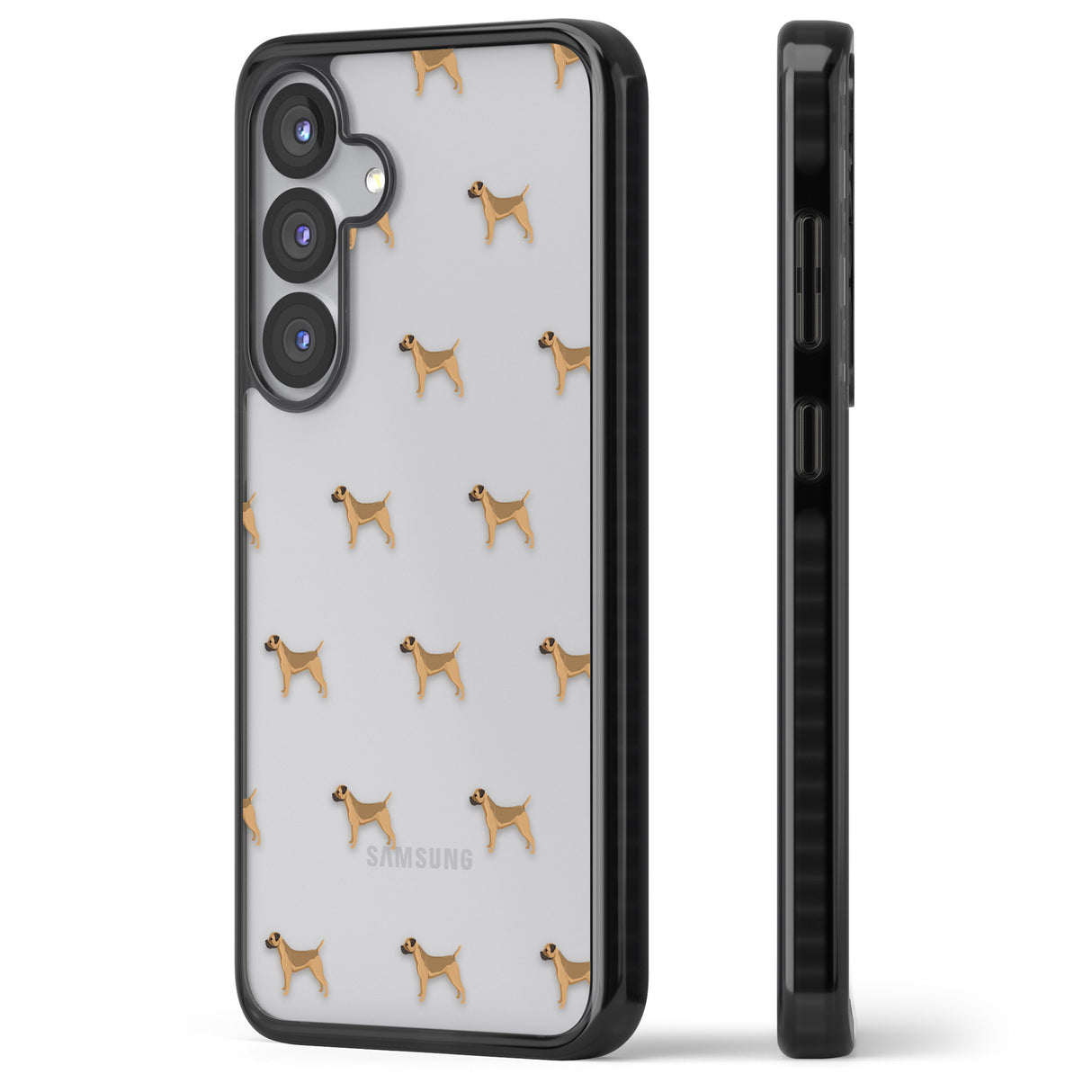 Border Terrier Dog Pattern Clear