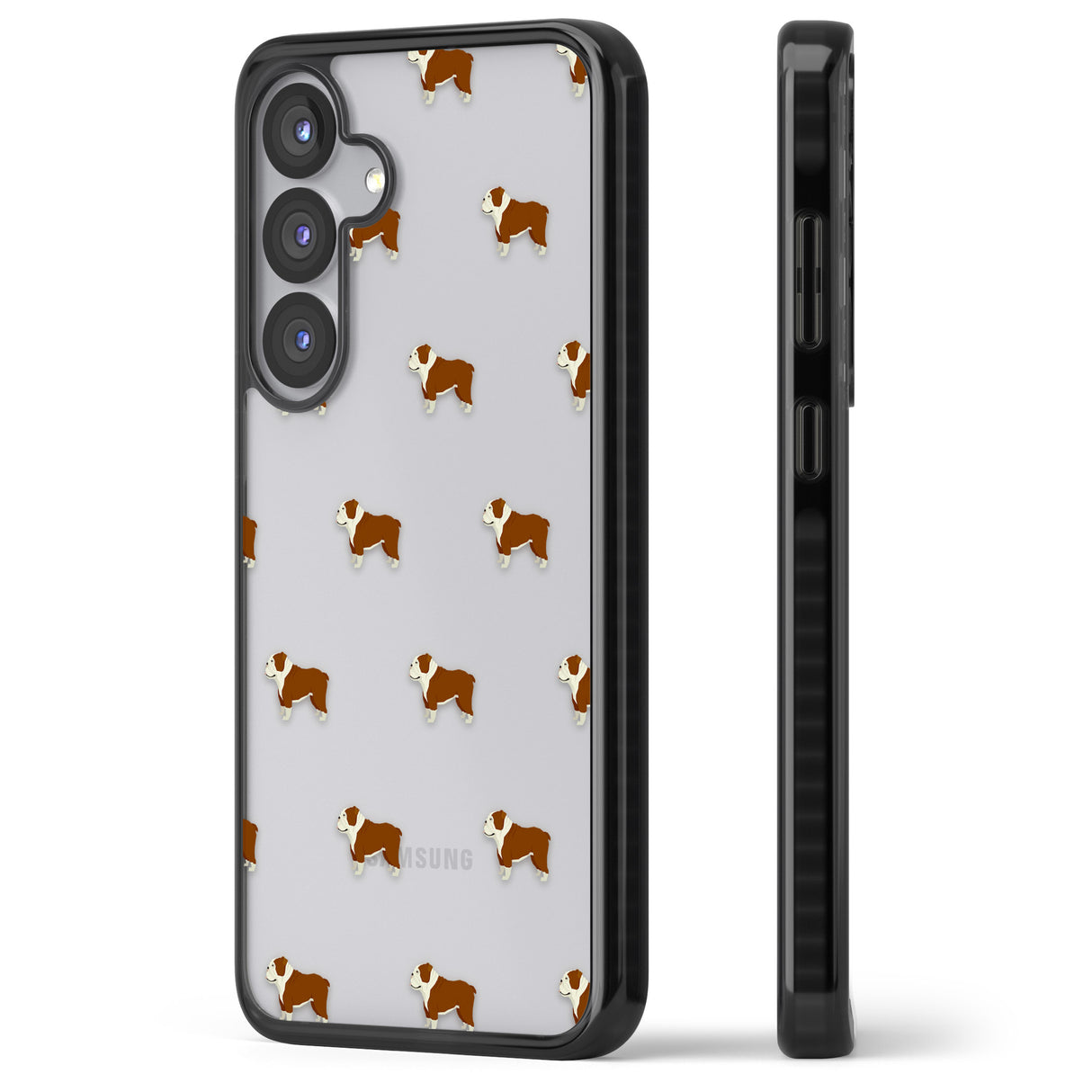 English Bulldog Dog Pattern Clear