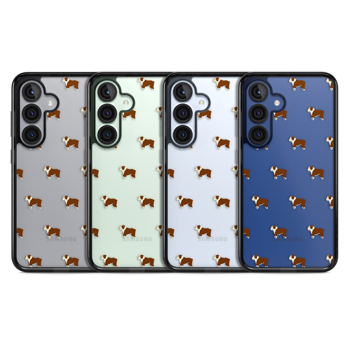 English Bulldog Dog Pattern Clear