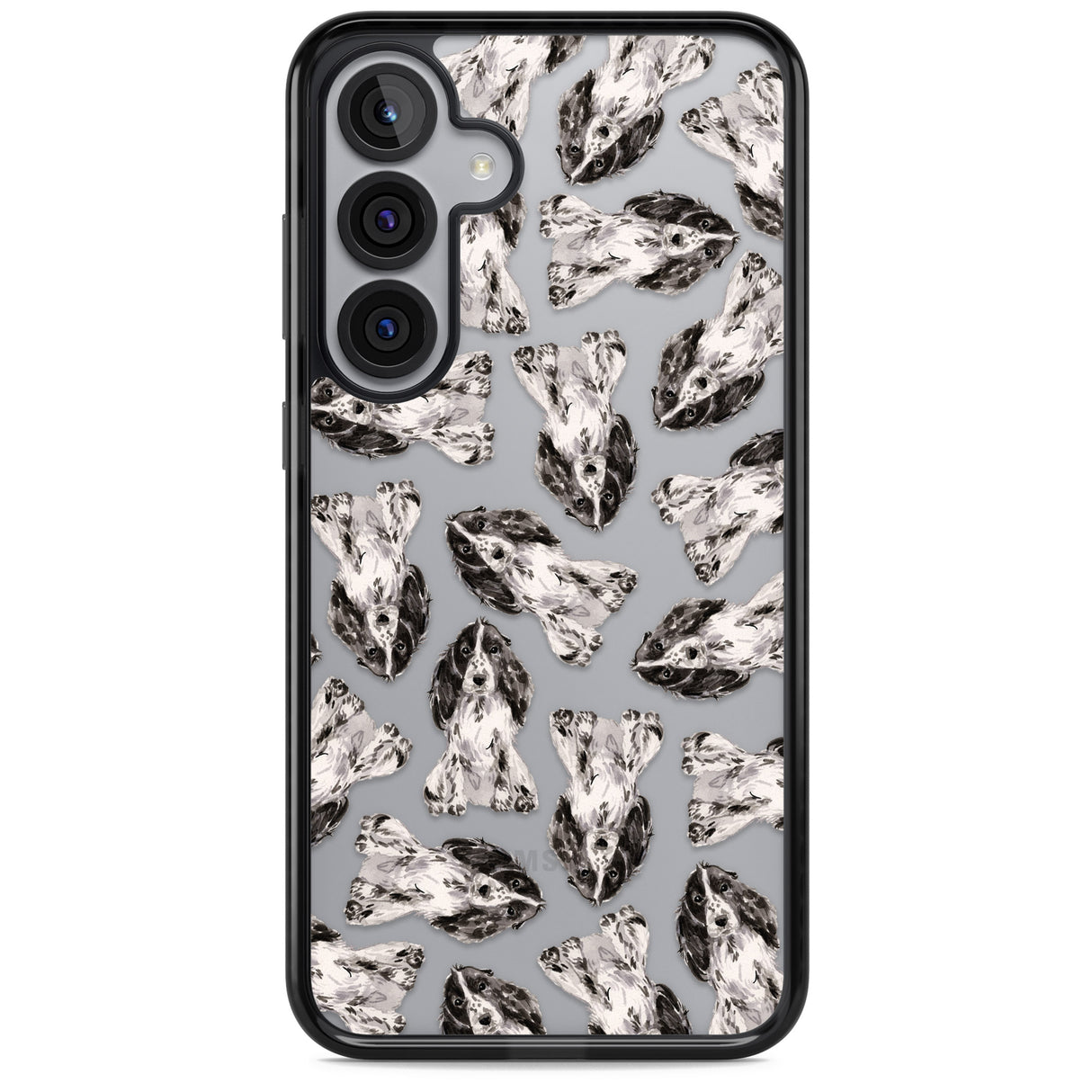 Cocker Spaniel (Black) Watercolour Dog Pattern