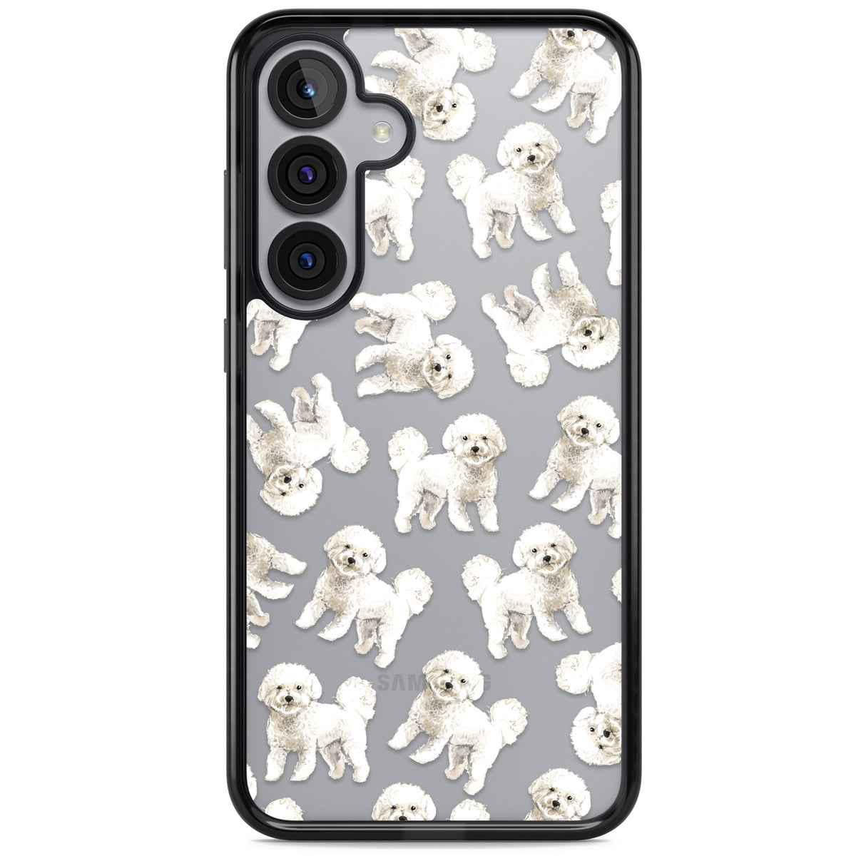 Bichon Frise Watercolour Dog Pattern