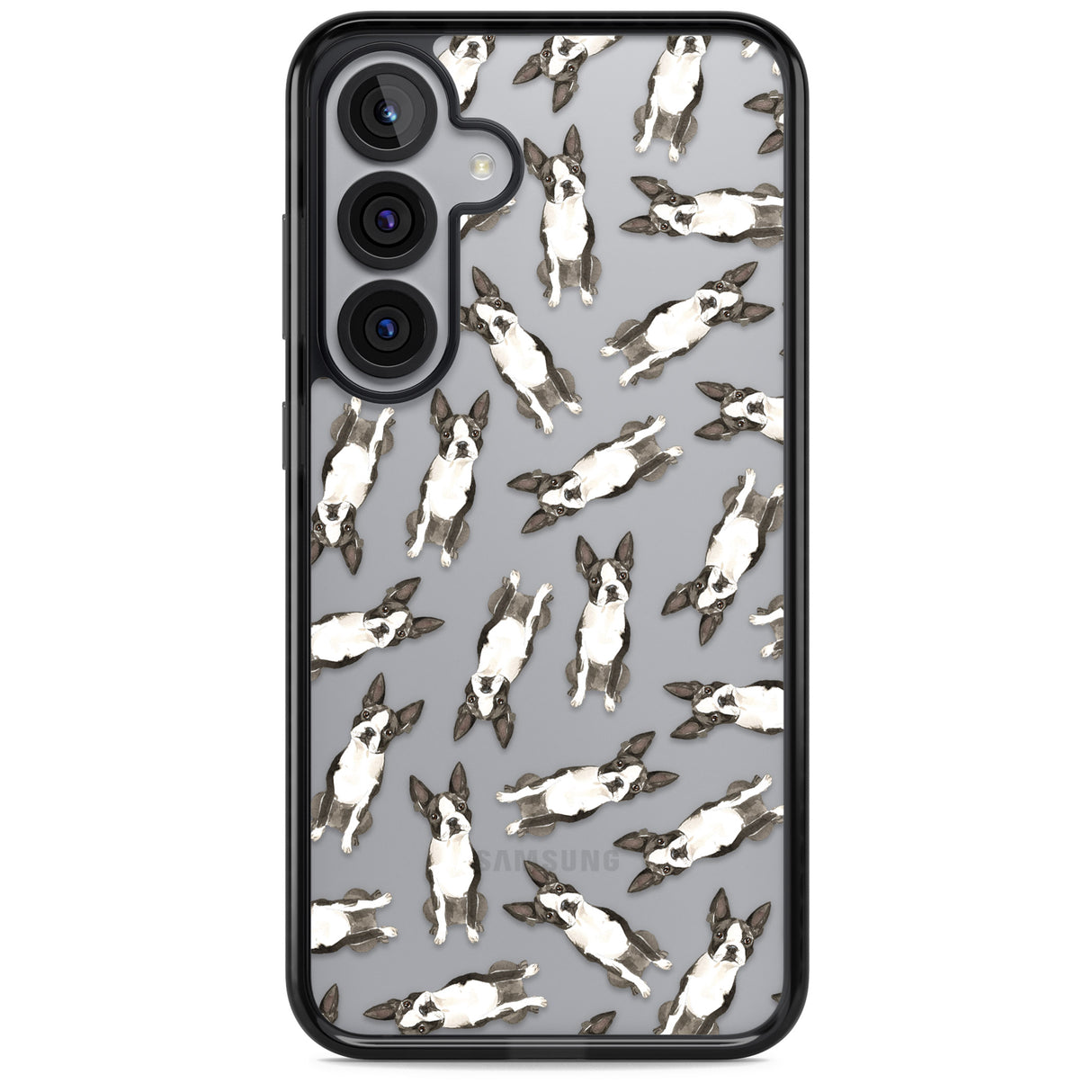 Boston Terrier Watercolour Dog Pattern