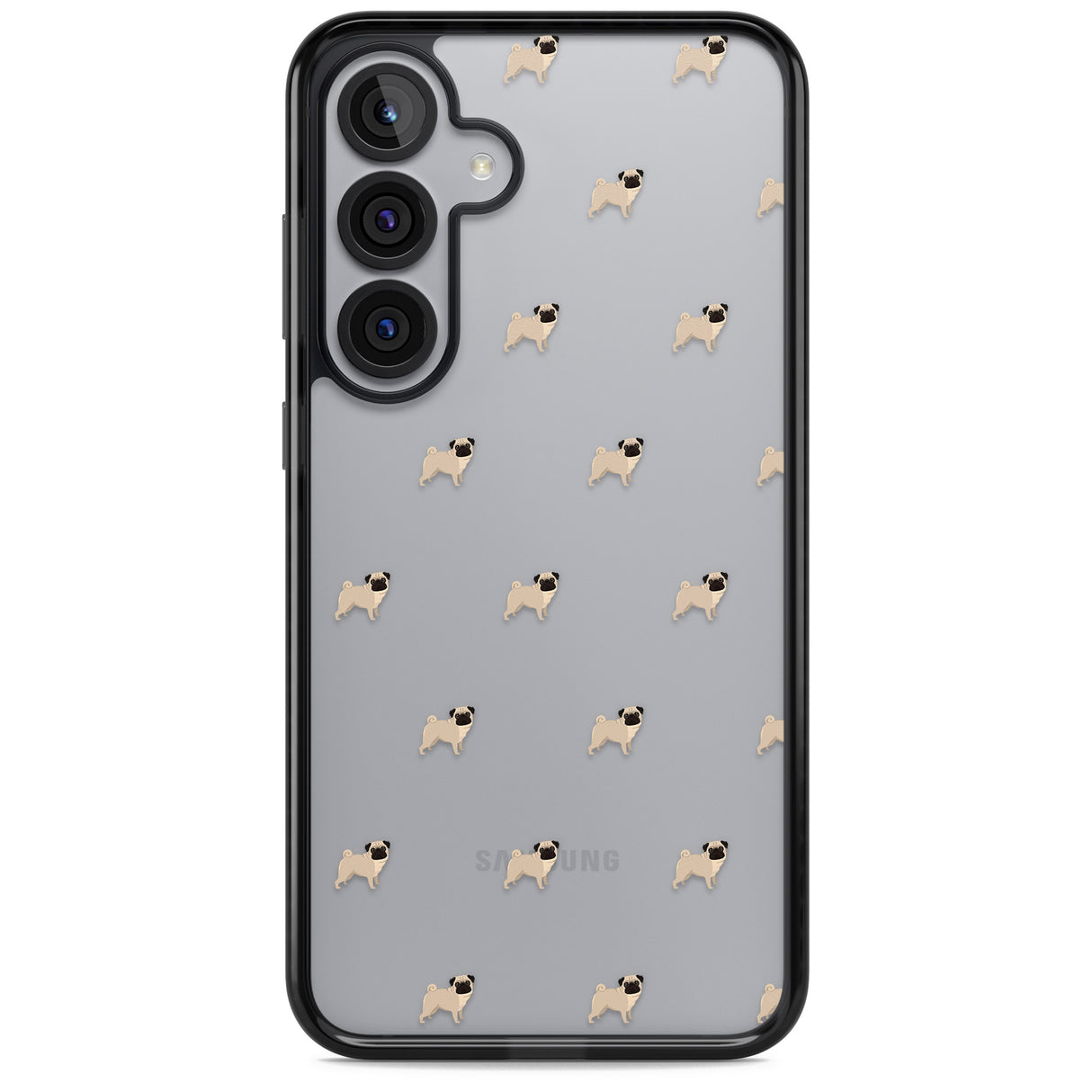 Pug Dog Pattern Clear