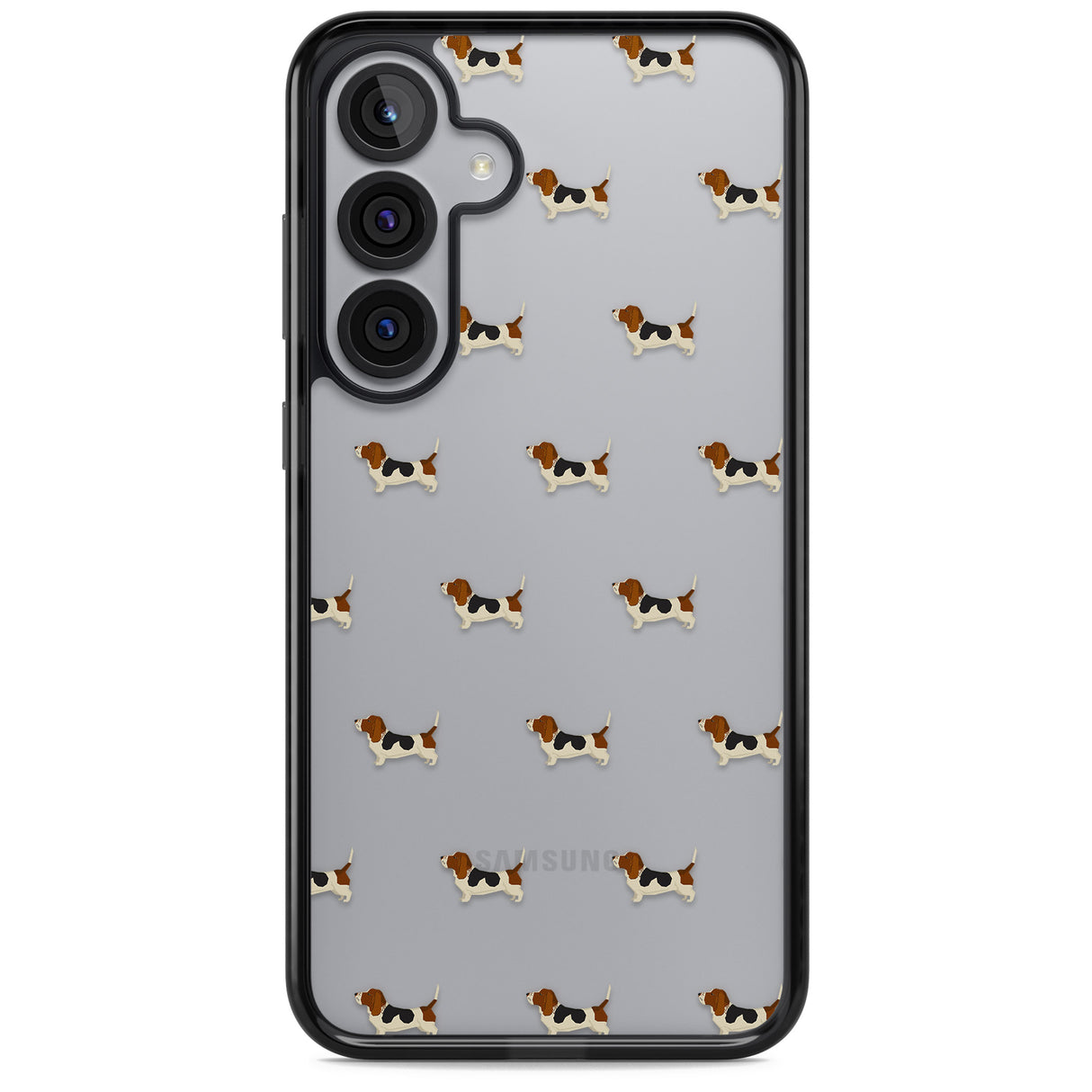 Basset Hound Dog Pattern Clear