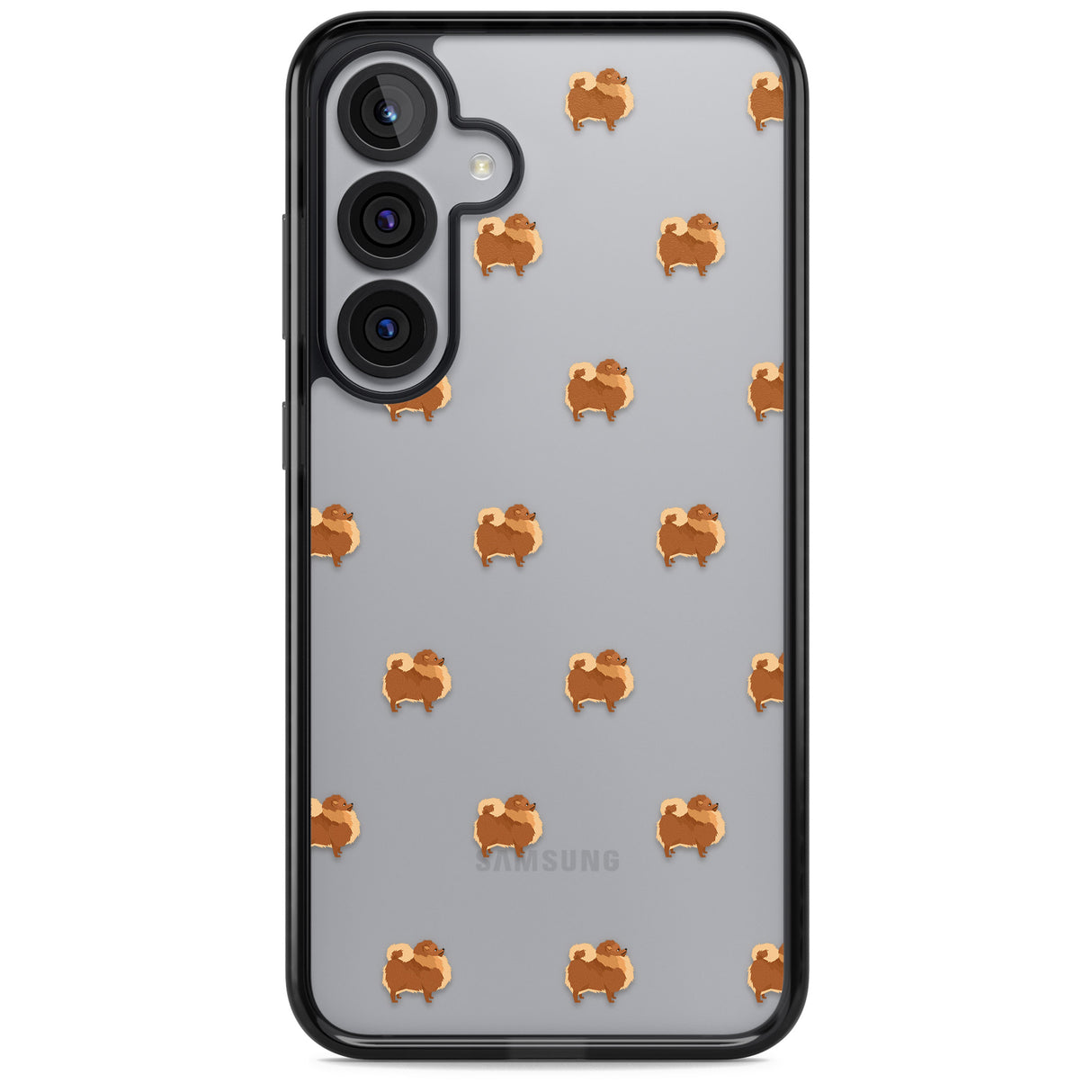 Pomeranian Dog Pattern Clear