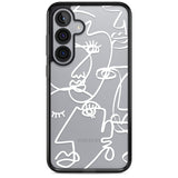 Abstract Continuous Line Faces White on Clear