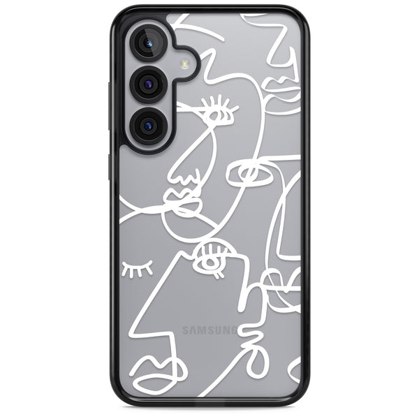 Abstract Line Art White Clear