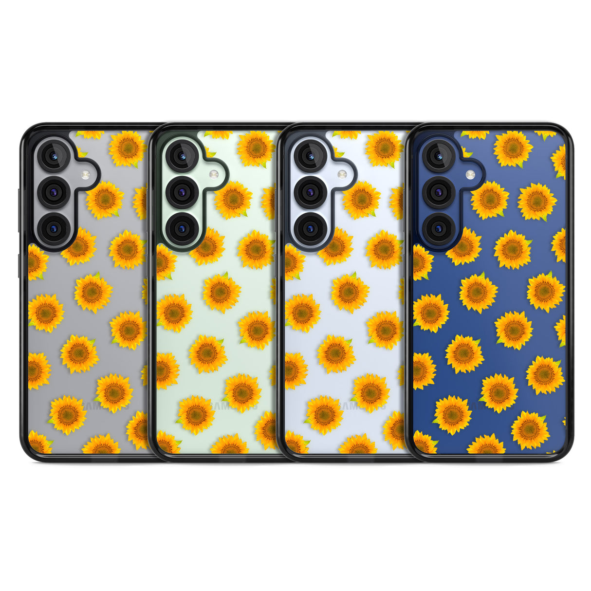 Sunflowers Transparent Pattern