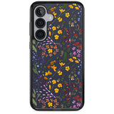 Wildflower & Leaves Cluster Design - Navy