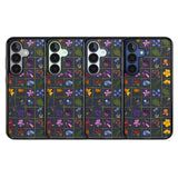 Wildflower Grid Boxes Pattern - Navy