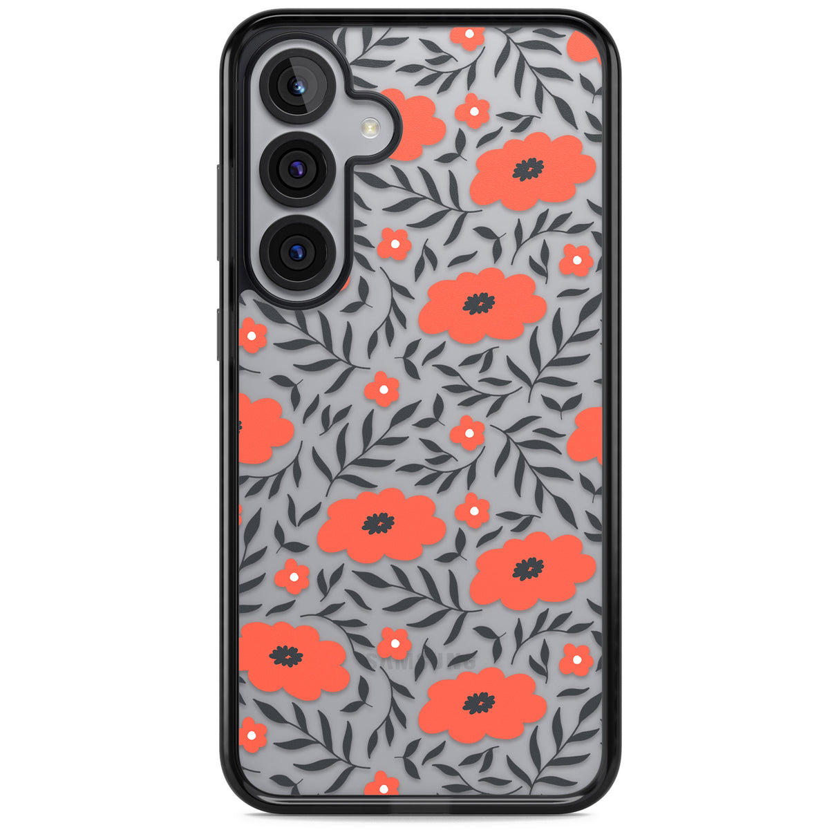 Red Poppy Transparent Floral