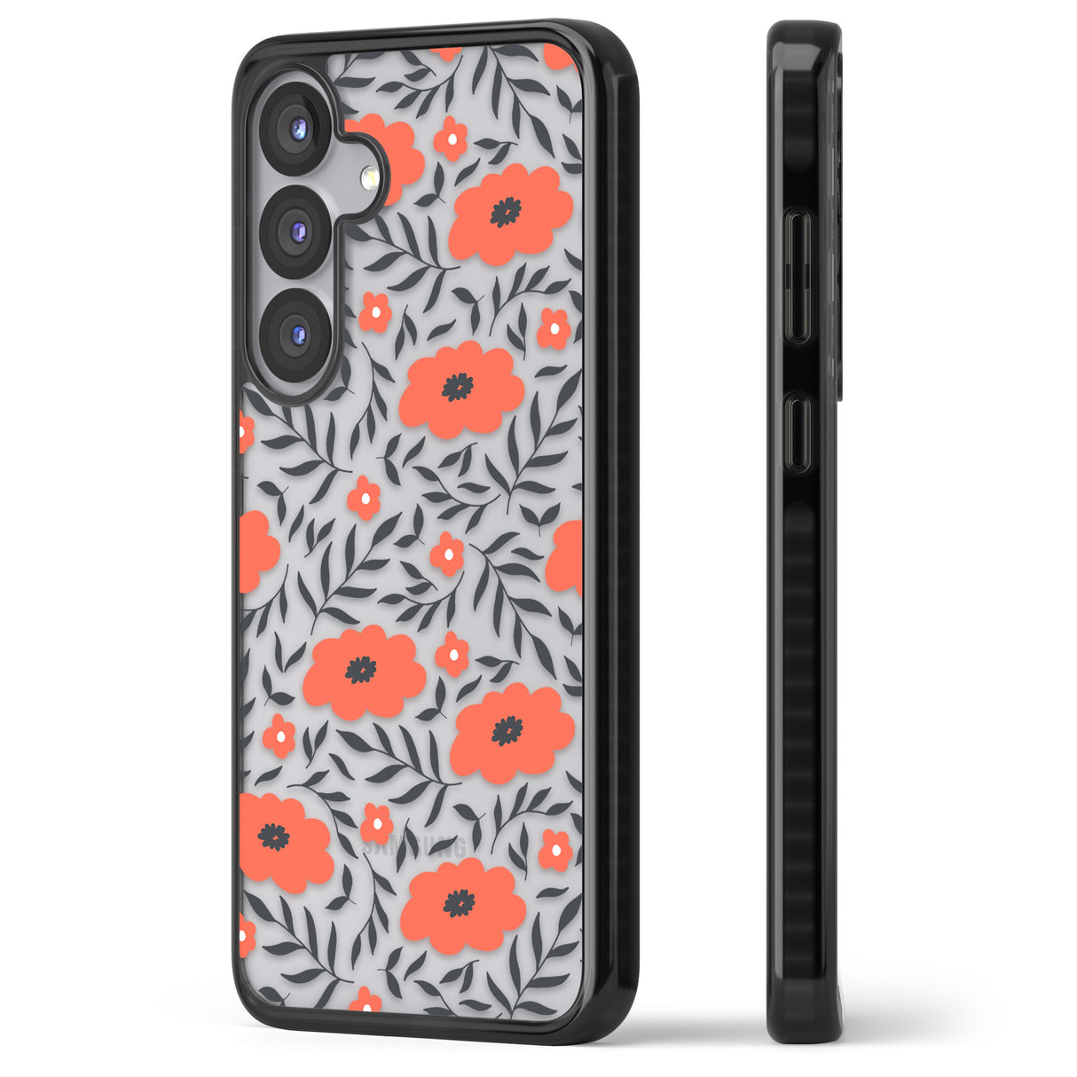 Red Poppy Transparent Floral